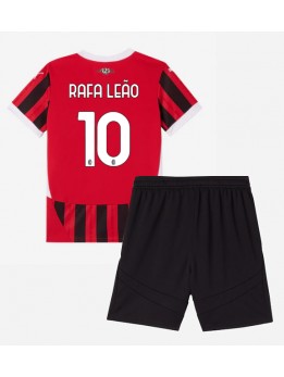 AC Milan Rafael Leao #10 Heimtrikotsatz für Kinder 2024-25 Kurzarm (+ Kurze Hosen)